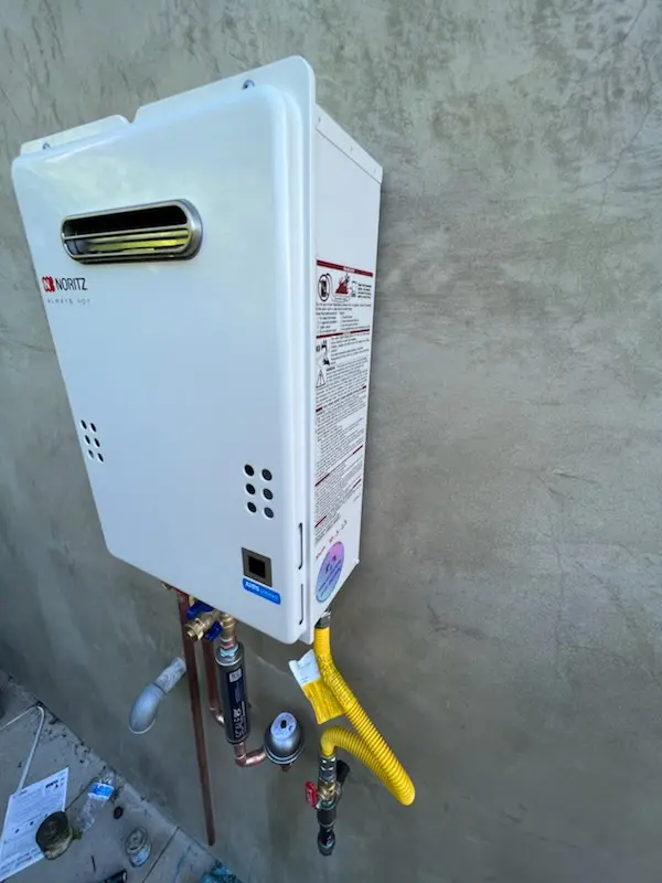 Tankless water heater installation for Soldiers Home homes